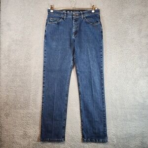 Lee Rider Motion Stretch Men's 34x34 (Measures 34x33) Medium Wash Straight Leg